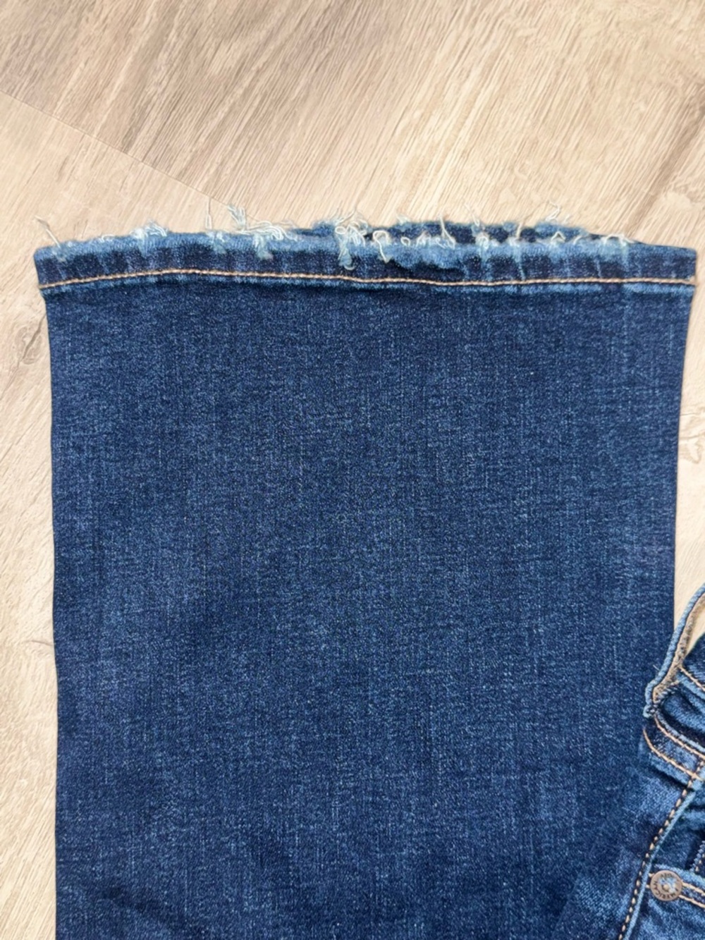 American Eagle High Rise Skinny Kick Jeans Size 10 XLong Dark Shadow Stretch - Picture 7 of 14